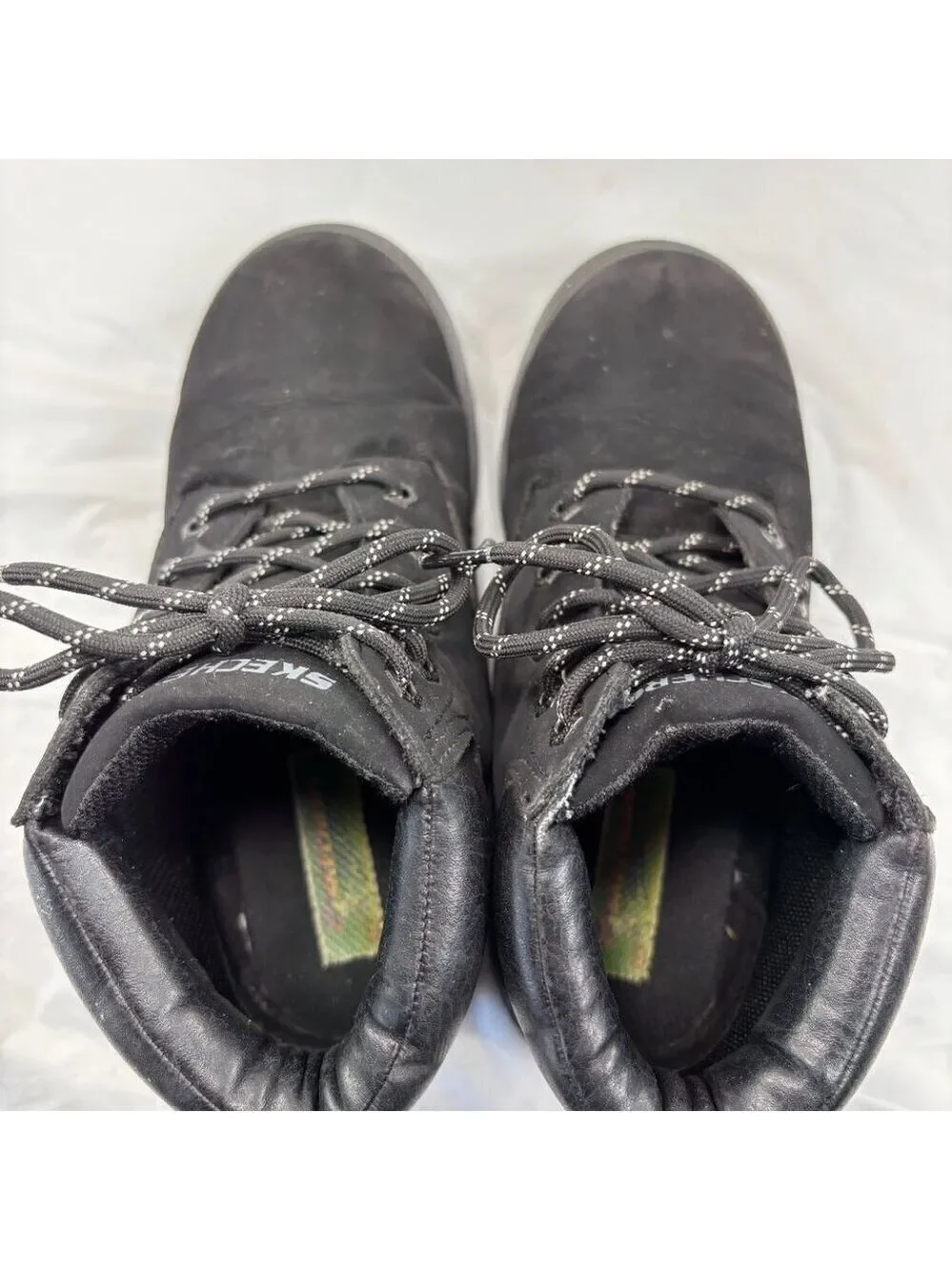 Sketchers Boys Mecca Bunkhouse Black Synthetic Ankle Work Boots
